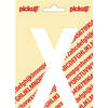 Plakletter Nobel Sticker witte letter X