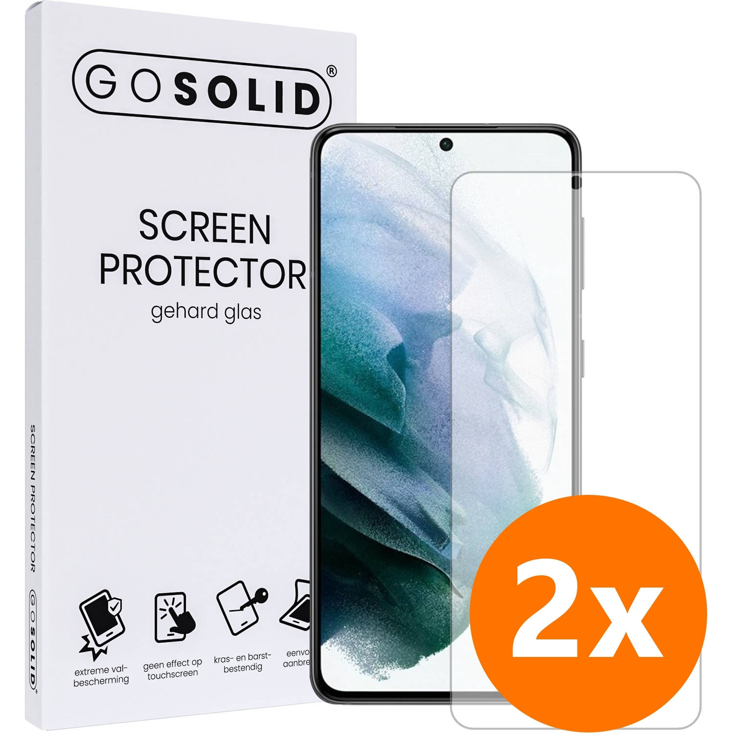 GO SOLID! Xiaomi Mi Note10 screenprotector gehard glas - Duopack