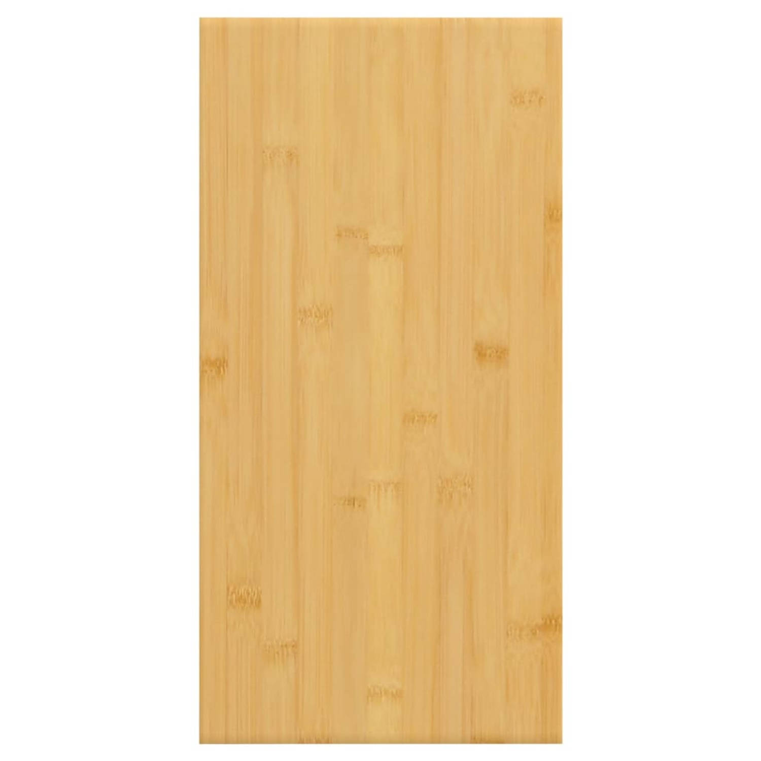 The Living Store Zwevende wandplank - Bamboe - 40 x 20 x 2.5 cm - Praktisch en decoratief
