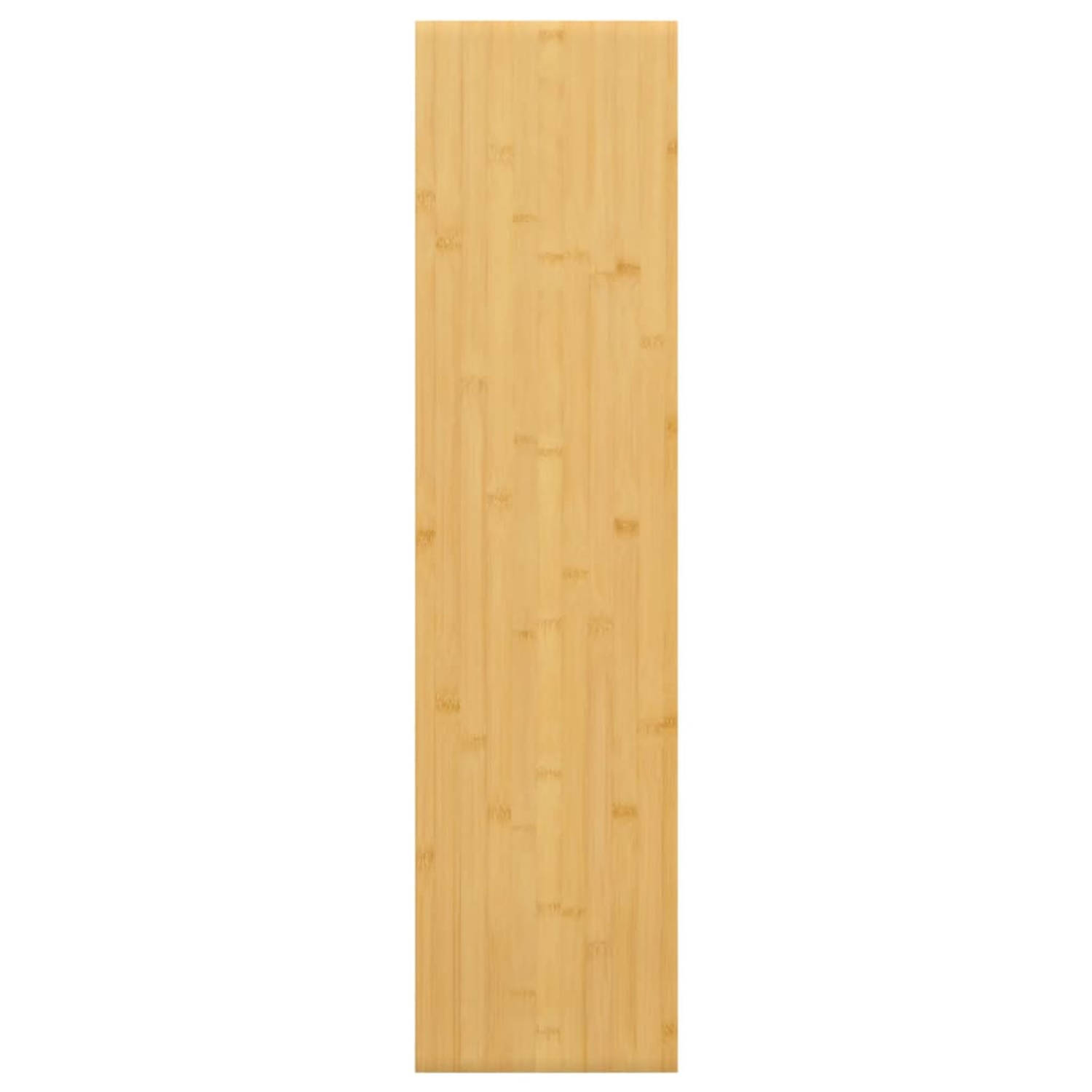 The Living Store Wandplank Rustieke Stijl - 80x20x4 cm - Bamboe met Gelakte Afwerking