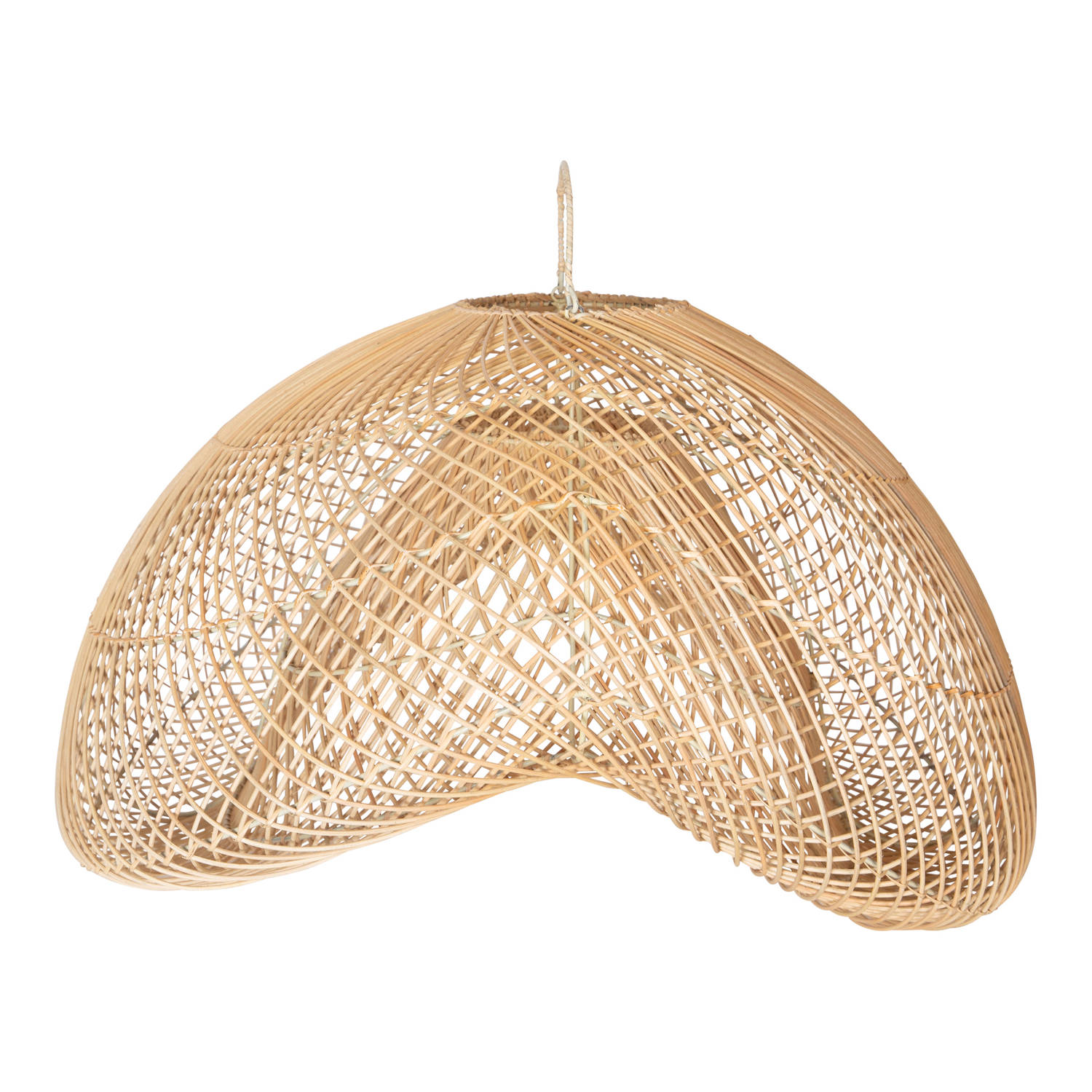 Ptmd Collection PTMD Farhi Natural rattan lampshade organic shape S