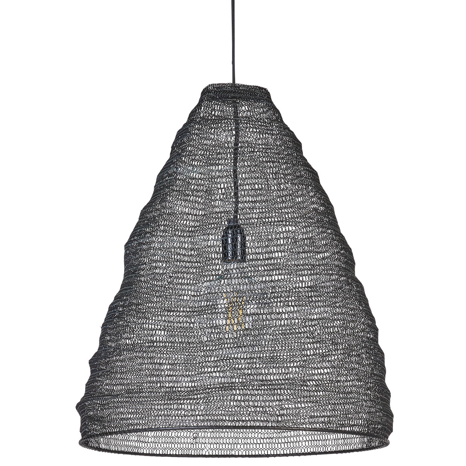 Beliani PARBATI Hanglamp-Zwart-IJzer