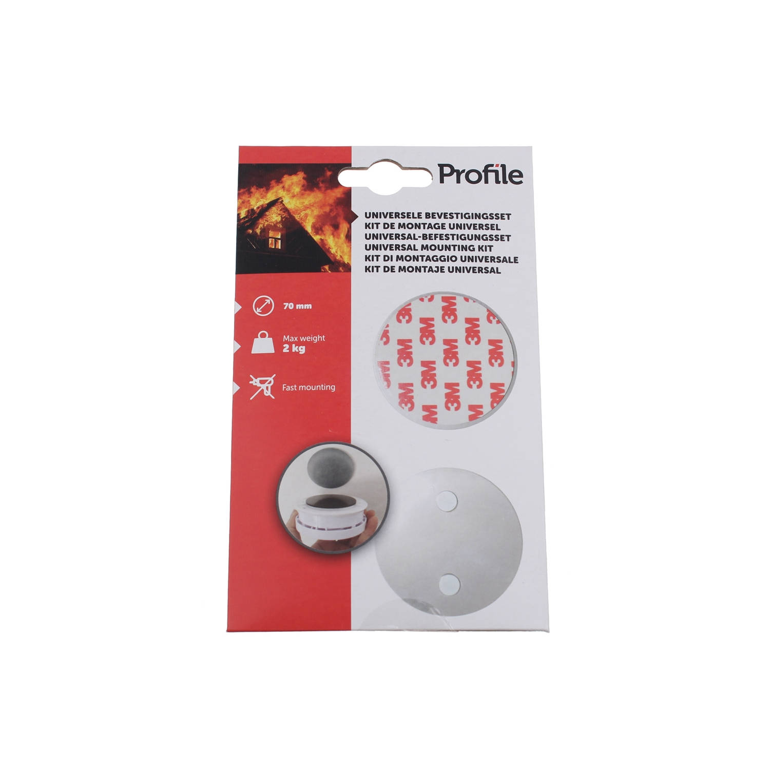 Profile Magnetische montagekit voor rookmelder Brandbeveiliging