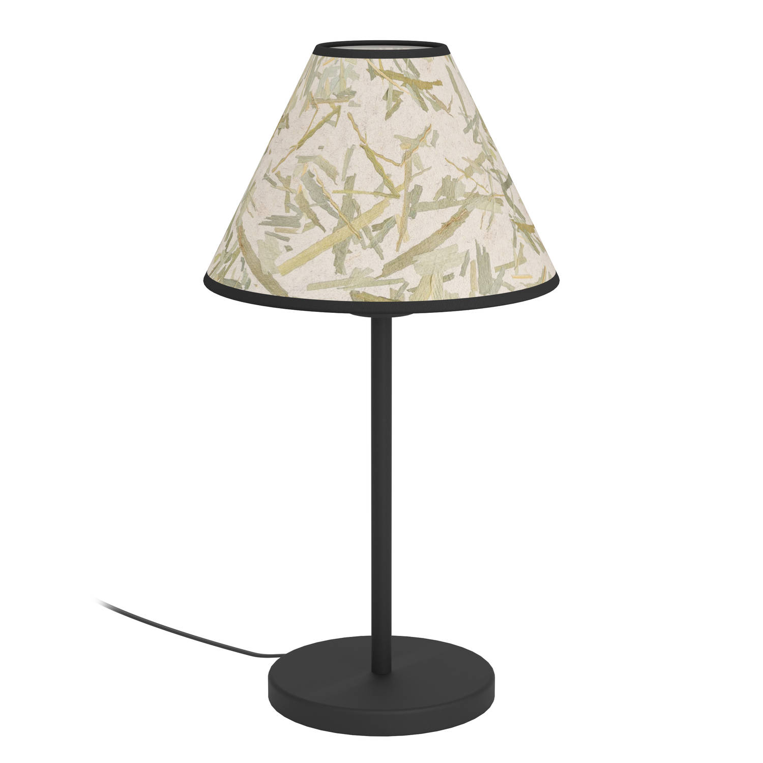 EGLO Oxpark Tafellamp E27 41,5 cm Zwart-Wit-Groen Bamboe