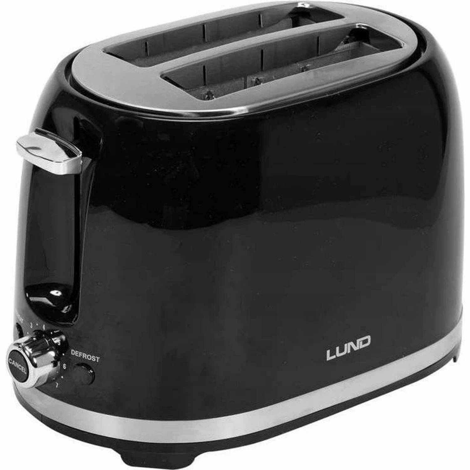 LUND Professional broodrooster Toaster voor 2 sneetjes 850W zwart