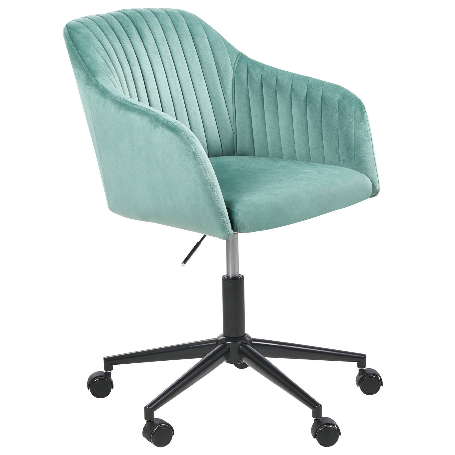 Beliani VENICE - Office Chair - Groen - Fluweel