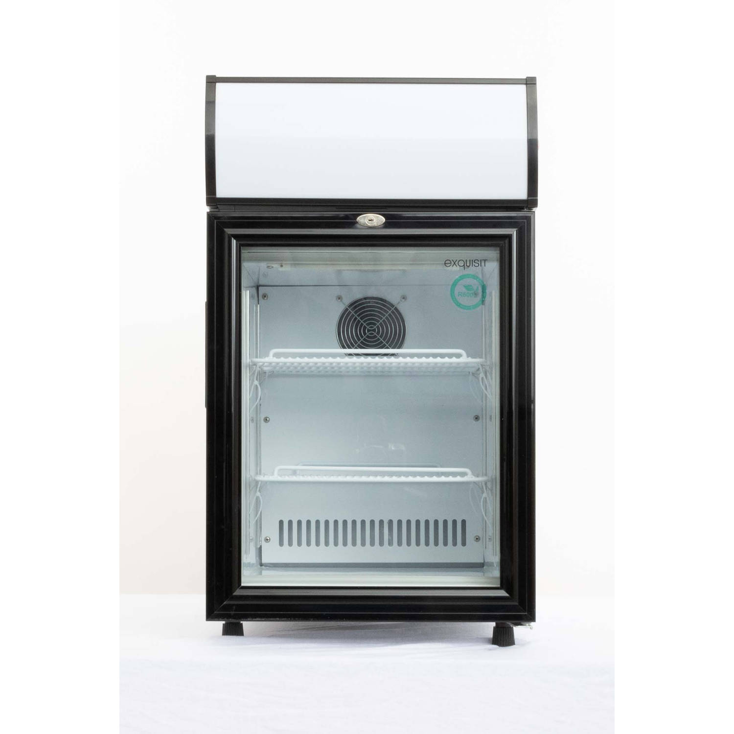 Exquisit ELDC50.1 Horeca koelkast Met lichtbak 50 liter Wit-zwart