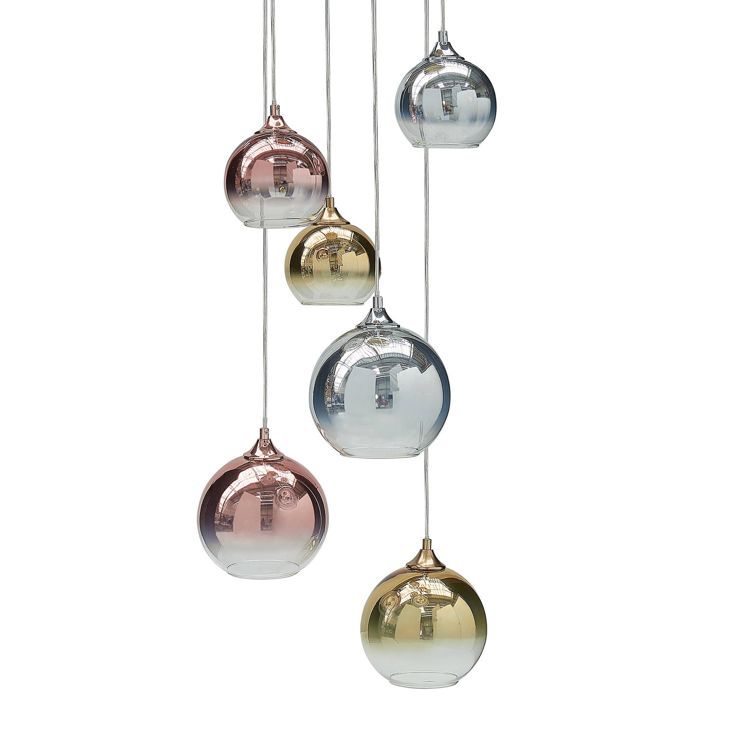 Beliani TOOMA Hanglamp-Multicolor-Glas