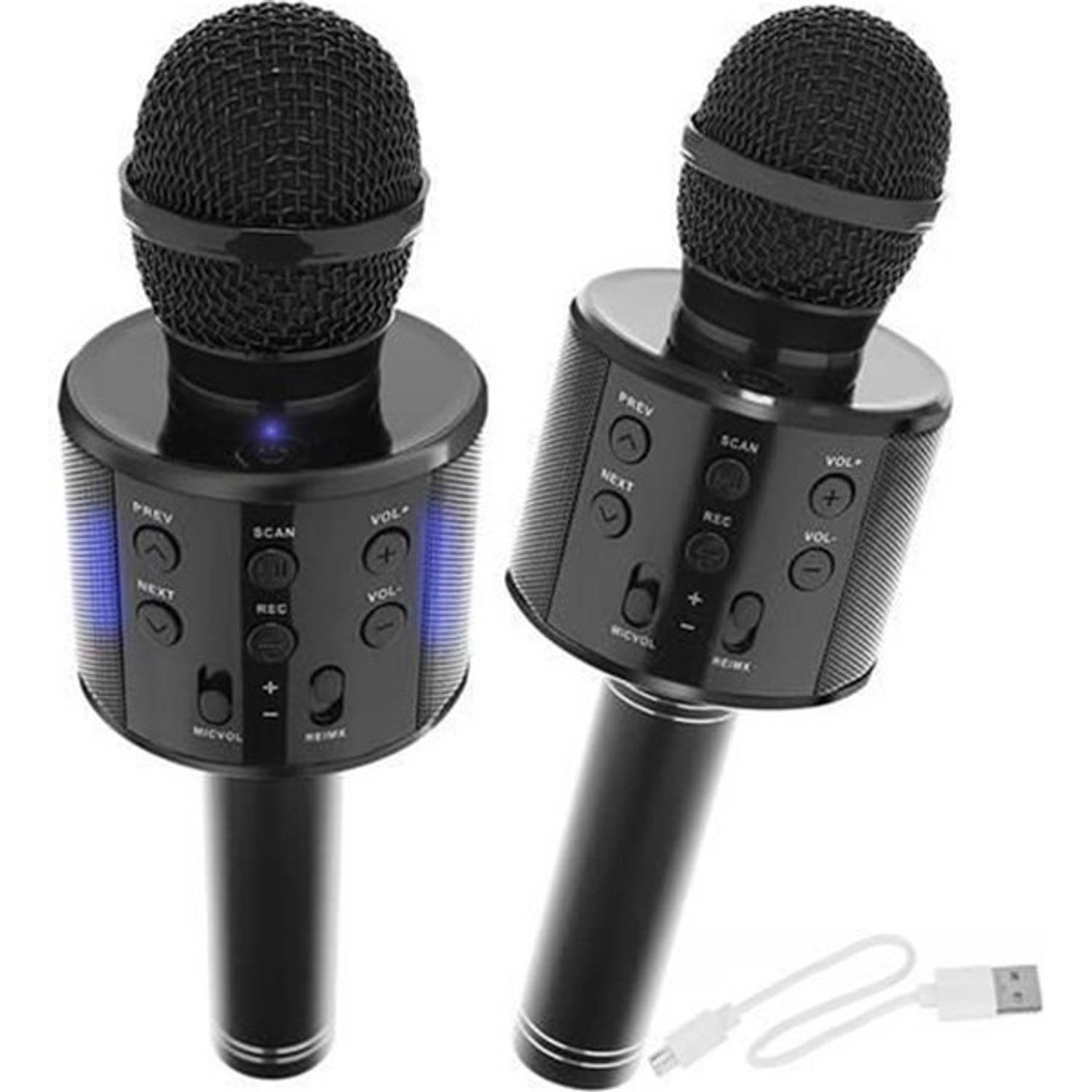 Karaoke Bluetooth microfoon met speaker Draadloos Bluetooth 4- Zwart