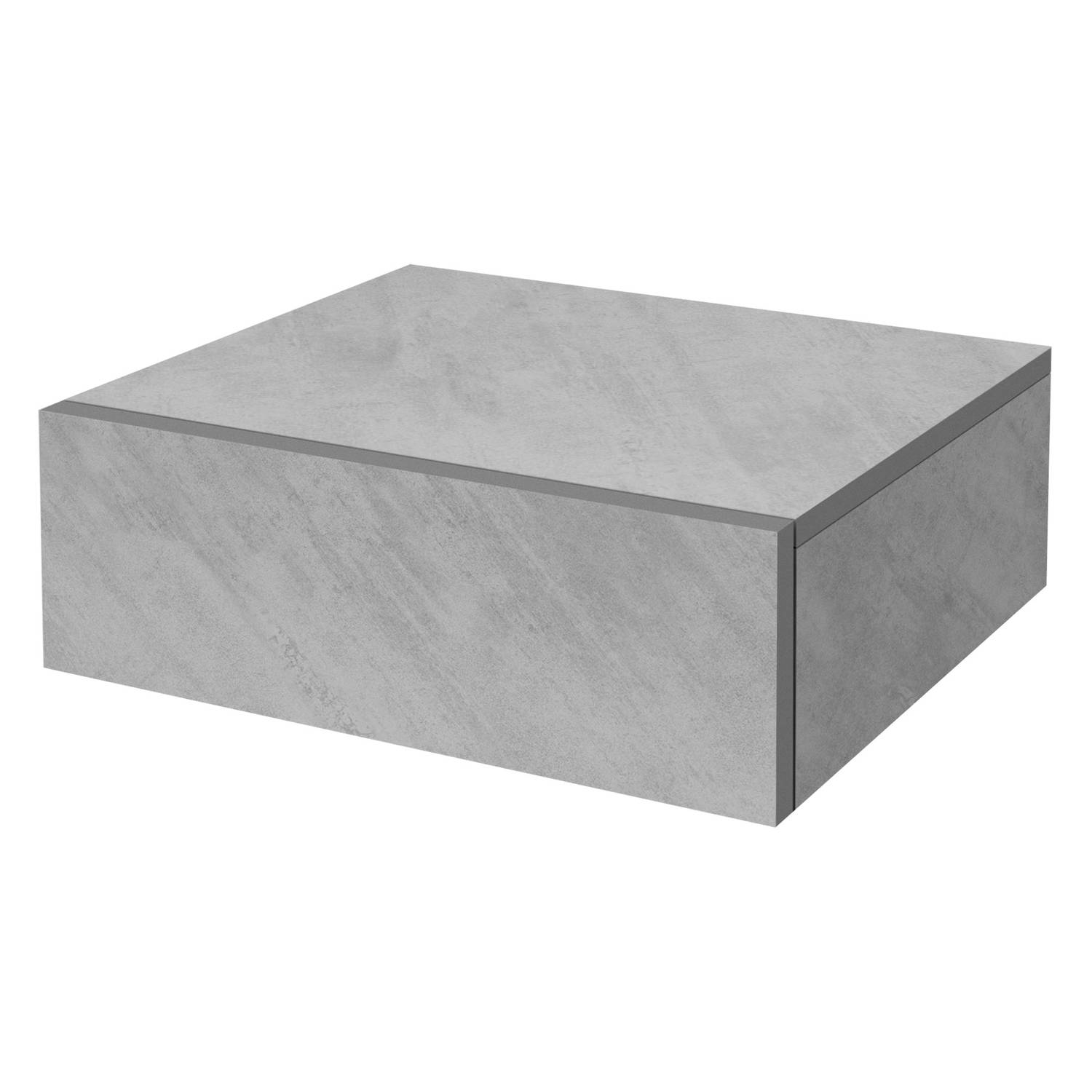 Nachtkastje hangend 46x30x15 cm grijs-betonlook gemaakt van MDF incl. lade ML-Design