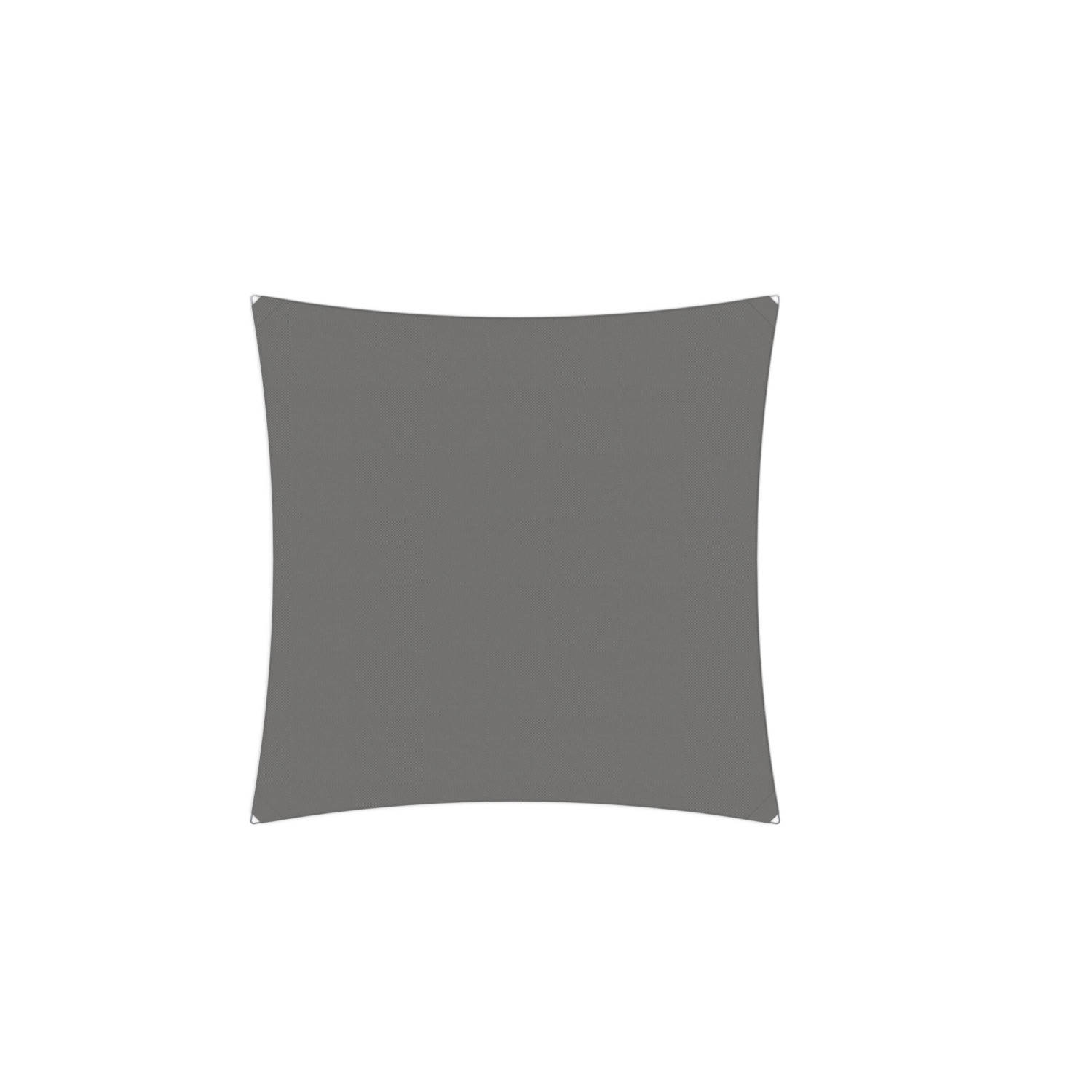 Compleet pakket: Umbrosa Ingenua schaduwzeil vierkant 3x3 m solidum grey met bevestigingsset en buitendoekreiniger