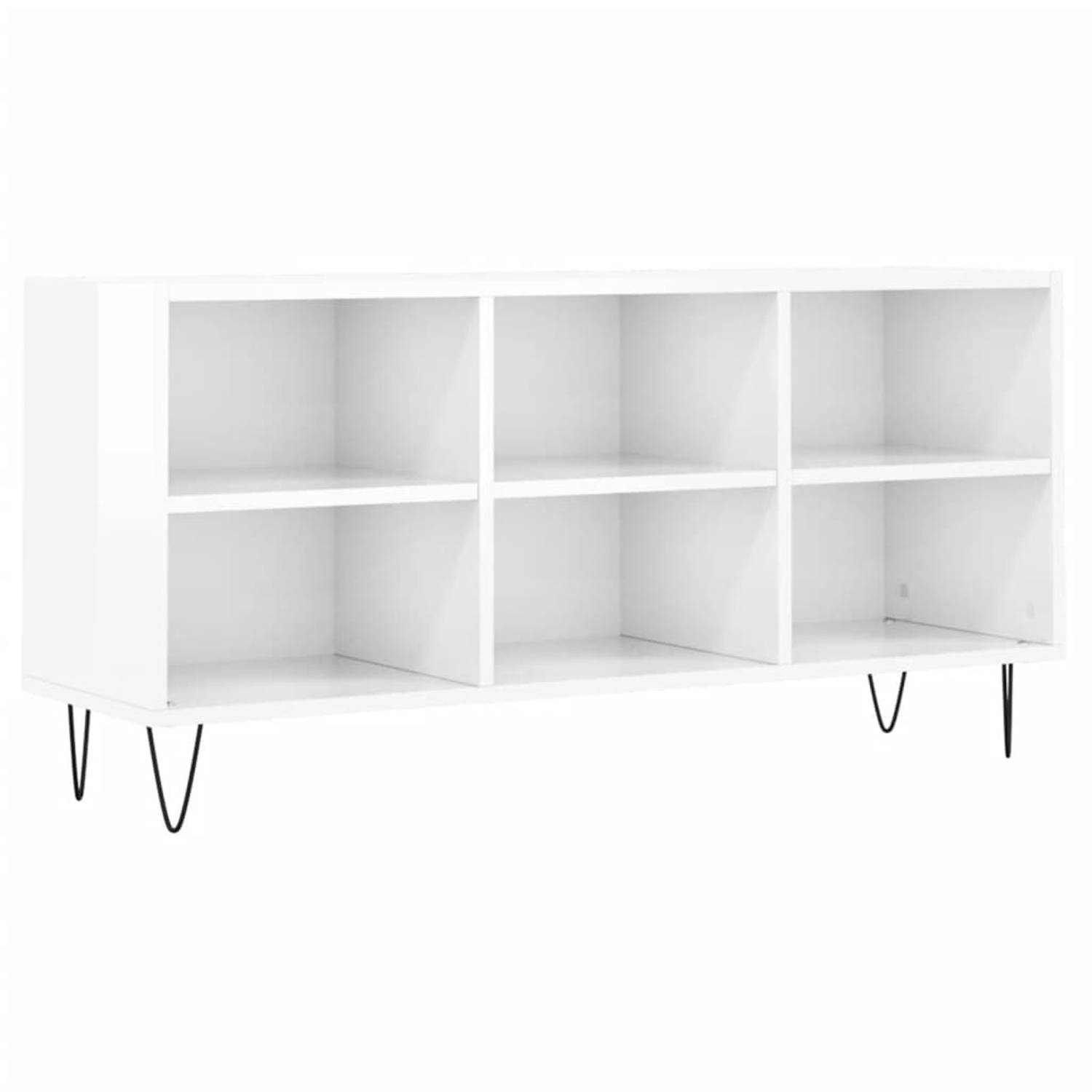 vidaXL Tv-meubel 103,5x30x50 cm bewerkt hout hoogglans wit