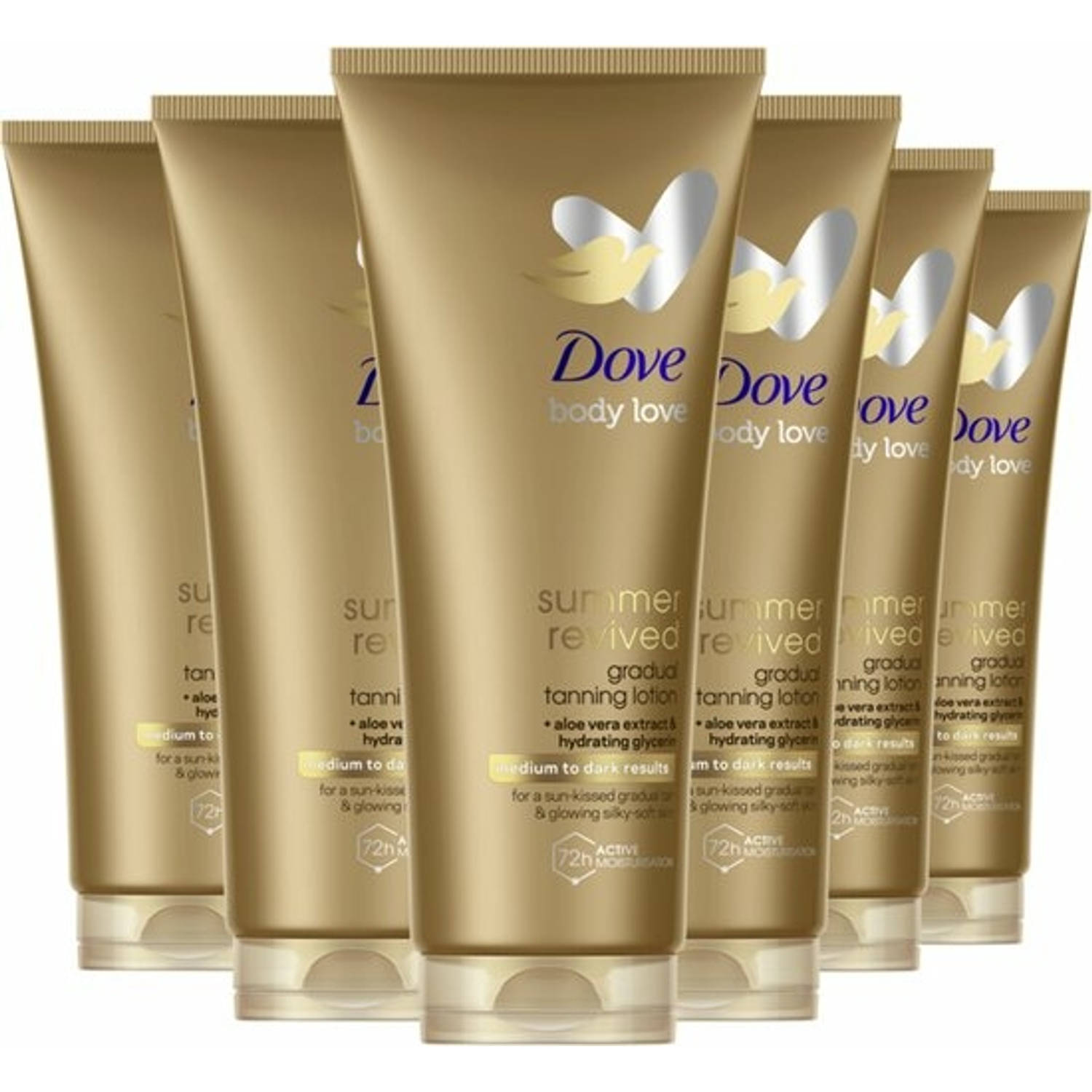 6x Dove Bodylotion DermaSpa Summer Revived Dark 200 ml