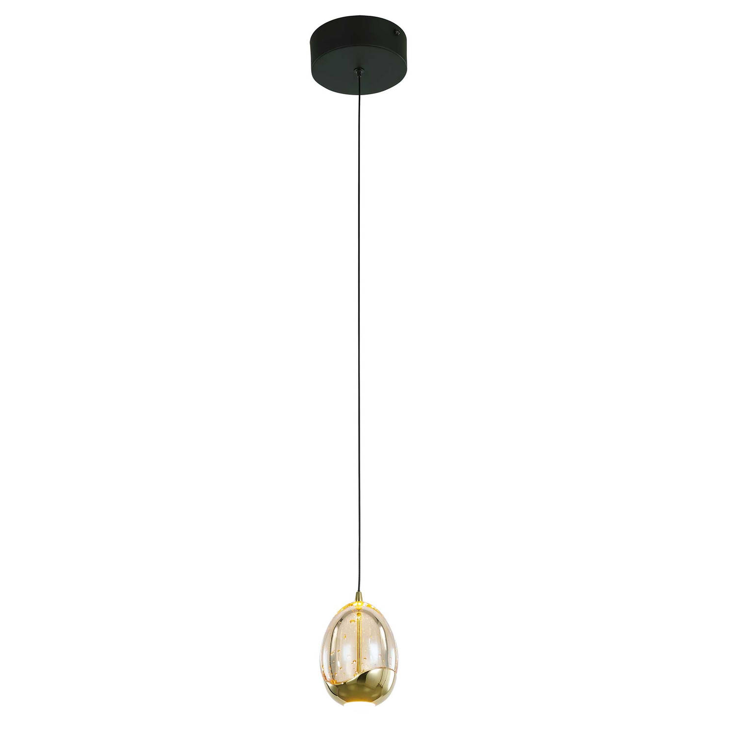 Highlight Hanglamp Golden Egg 1 lichts amber-zwart