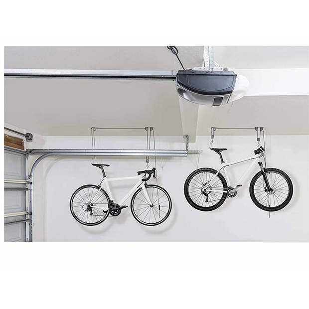 fietslift plafond - Fiets ophang systeem garage - Plafondlift fiets - Metaal - Universeel - Fietshanger