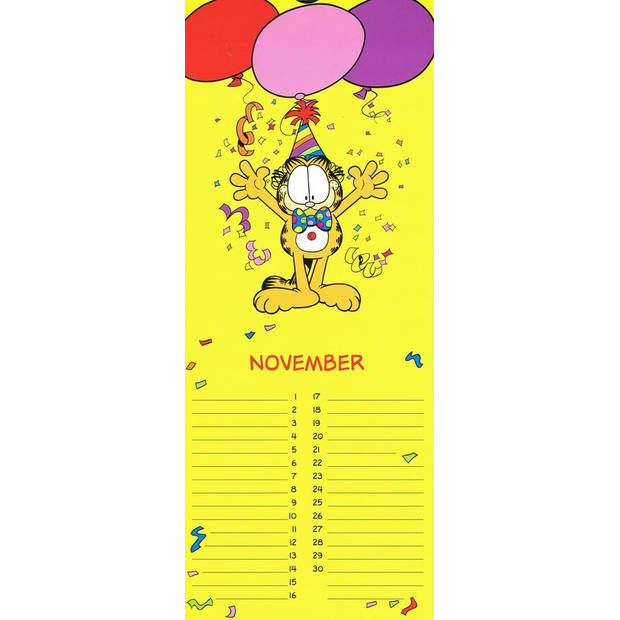 Verjaarsdags Kalender - Garfield - 33 x 13 cm