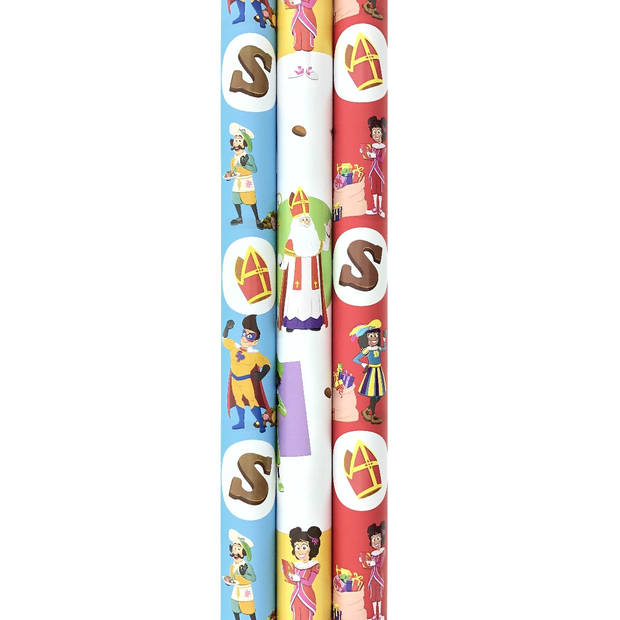 De Club van Sinterklaas cadeaupapier - inpakpapier - 2 meter x 70 cm - 6 rollen