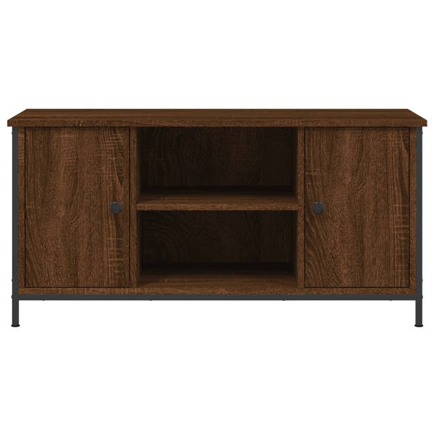 vidaXL Tv-meubel 100x40x50 cm bewerkt hout bruin eikenkleur