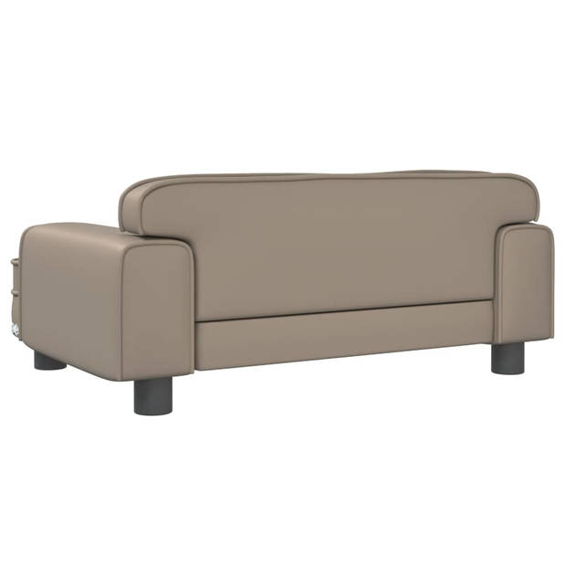 The Living Store Hondenbank Cappuccino - Kunstleren hondenbed 70x45x30 cm - Comfortabel en duurzaam