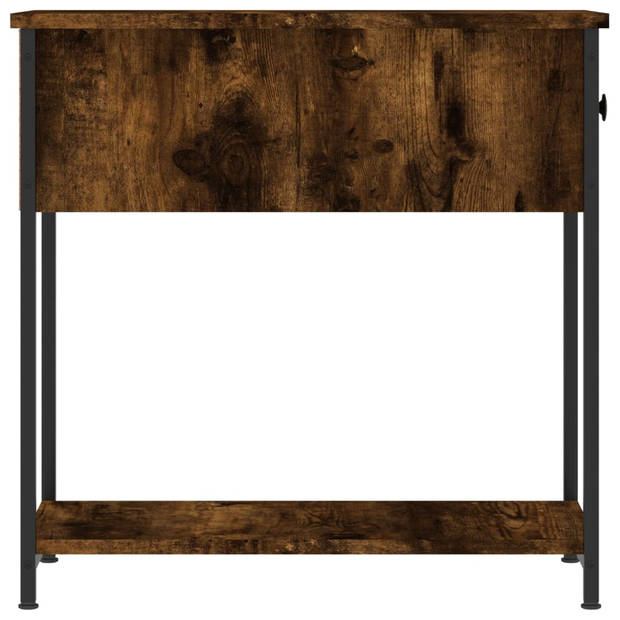 vidaXL Nachtkastjes 2 st 30x60x60 cm bewerkt hout gerookt eikenkleurig