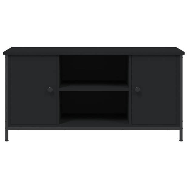 vidaXL Tv-meubel 100x40x50 cm bewerkt hout zwart