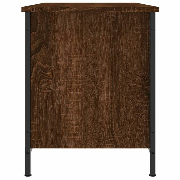 The Living Store TV-kast - bruineiken - 100 x 40 x 50 cm - ijzeren poten