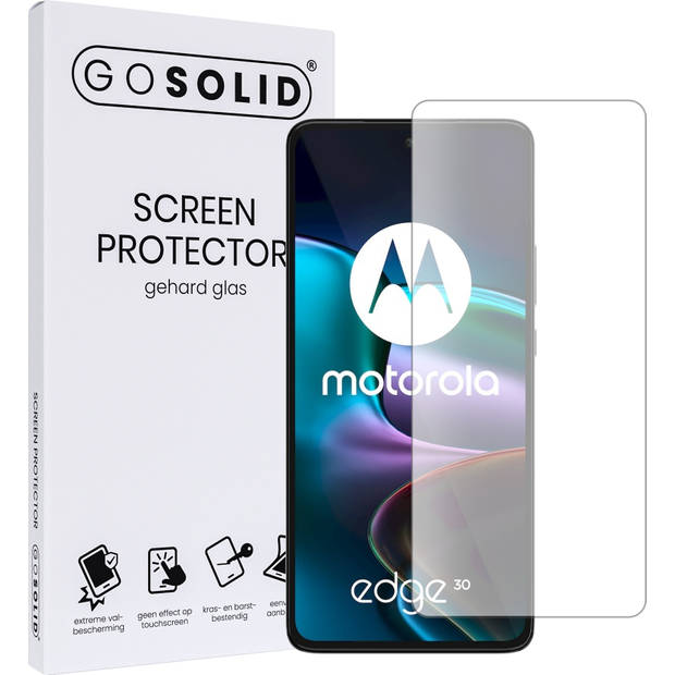 GO SOLID! Screenprotector voor Motorola Edge 30 gehard glas