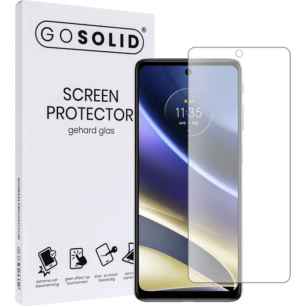 GO SOLID! Screenprotector voor Motorola Moto G51 gehard glas