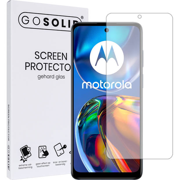 GO SOLID! Screenprotector voor Motorola moto E32s gehard glas