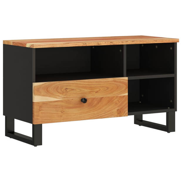 vidaXL Tv-meubel 80x33x46 cm massief acaciahout en bewerkt hout