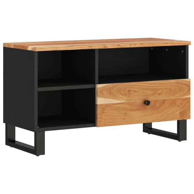 vidaXL Tv-meubel 80x33x46 cm massief acaciahout en bewerkt hout