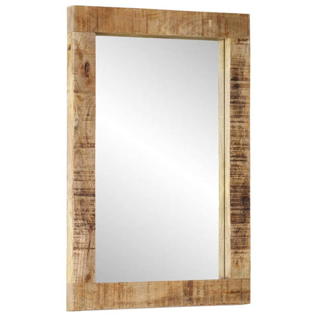 vidaXL Spiegel 70x50 cm massief mangohout en glas