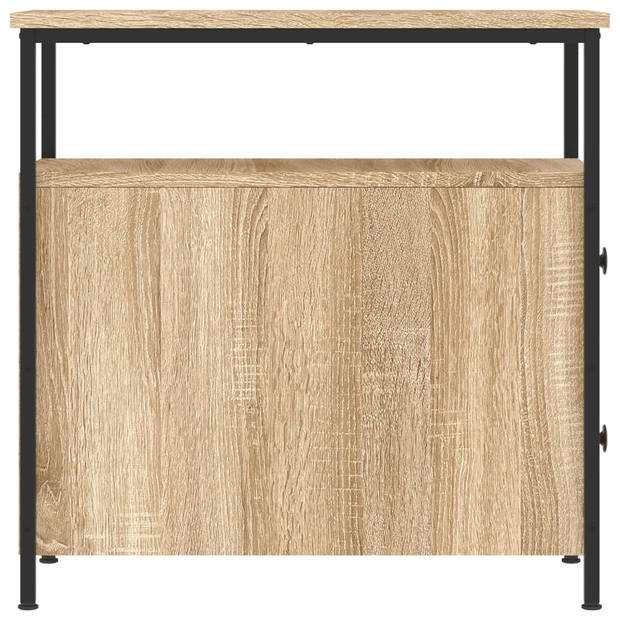 vidaXL Nachtkastje 30x60x60 cm bewerkt hout sonoma eikenkleurig