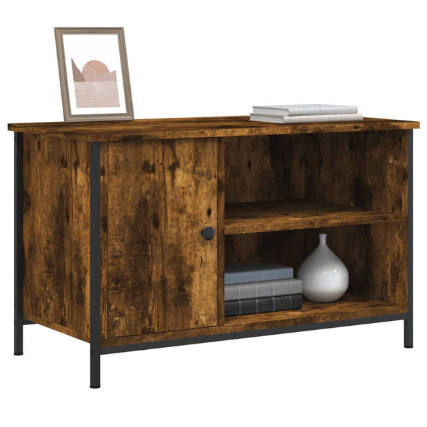 The Living Store Klassieke TV-kast - 80 x 40 x 50 cm - Gerookt Eiken