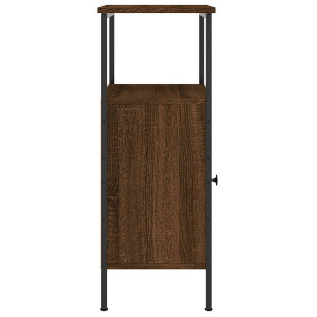 vidaXL Nachtkastjes 2 st 41x31x80 cm bewerkt hout bruin eikenkleur