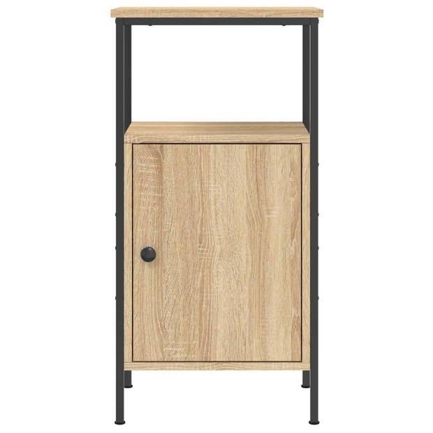 vidaXL Nachtkastje 41x31x80 cm bewerkt hout sonoma eikenkleurig