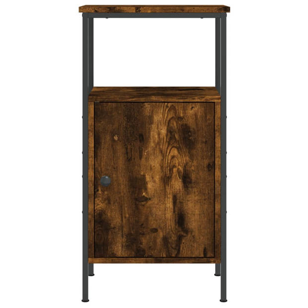 vidaXL Nachtkastjes 2 st 41x31x80 cm bewerkt hout gerookt eikenkleurig