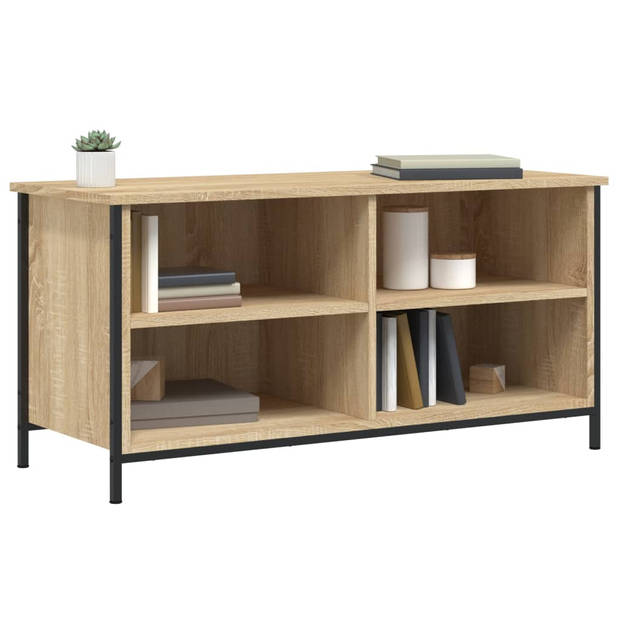 The Living Store TV-kast - Sonoma eiken - 100 x 40 x 50 cm - Duurzaam hout en ijzer