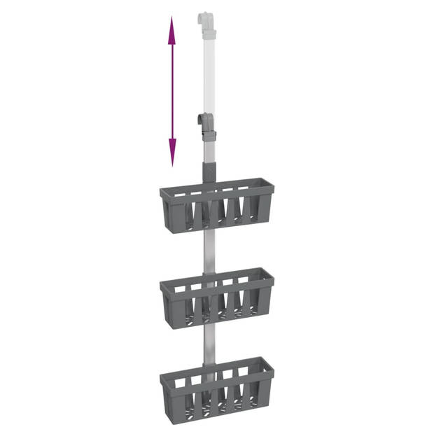 vidaXL Doucherek 30x15x(67-105) cm aluminium