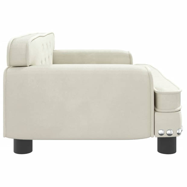 The Living Store Hondenbed - Luxe Fluweel - Massief Grenenhout - 70x45x30 cm