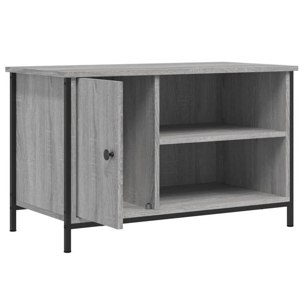 vidaXL Tv-meubel 80x40x50 cm bewerkt hout grijs sonoma eikenkleurig