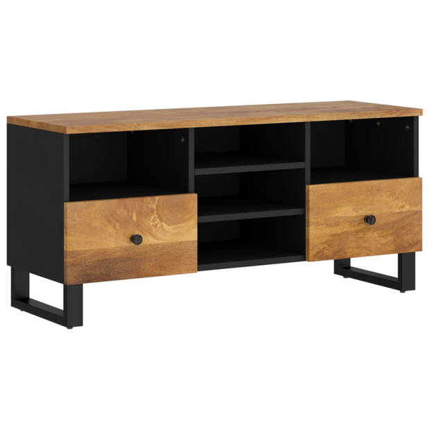 vidaXL Tv-meubel 100x33x46 cm massief mangohout en bewerkt hout