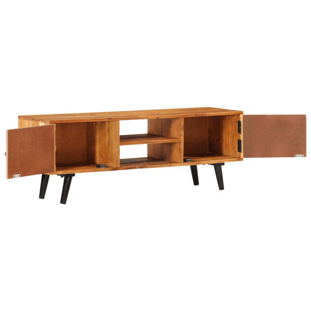 The Living Store TV-kast - Stevige - Meubel - 112x30x40 cm - Massief acaciahout