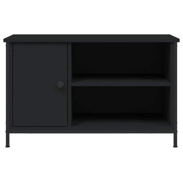 vidaXL Tv-meubel 80x40x50 cm bewerkt hout zwart