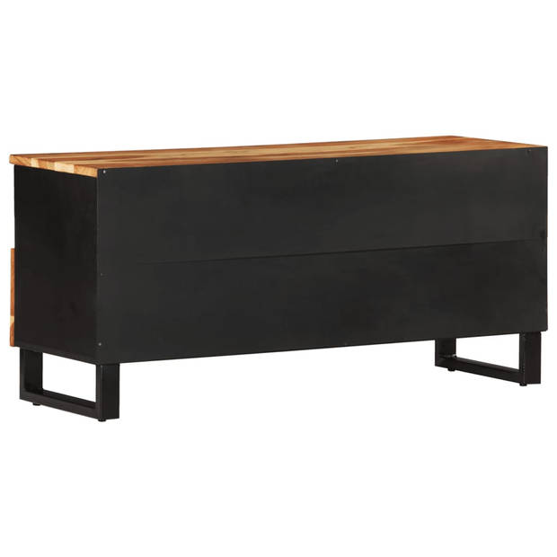 vidaXL Tv-meubel 100x33x46 cm massief acaciahout en bewerkt hout