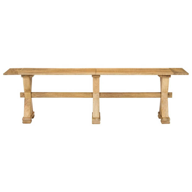 The Living Store Massief Mangohouten Bank - Woonkamer/Hal - 160x35x45cm - Duurzaam materiaal