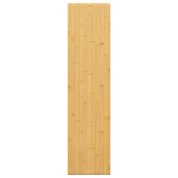 The Living Store Wandplank - Bamboe - 80 x 20 x 2.5 cm - Rustieke stijl
