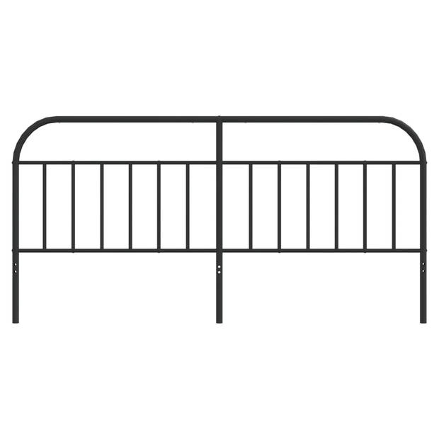 vidaXL Hoofdbord metaal zwart 200 cm