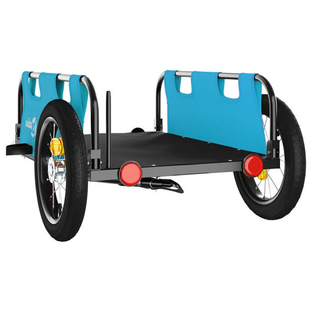 vidaXL Fietstrailer oxford stof en ijzer blauw