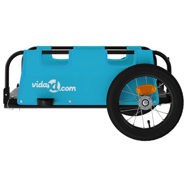 vidaXL Fietstrailer oxford stof en ijzer blauw